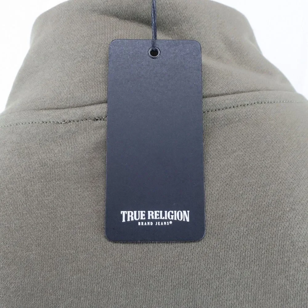 True Religion Quarter Zip Pullover Sweater Mens Large‎ Green